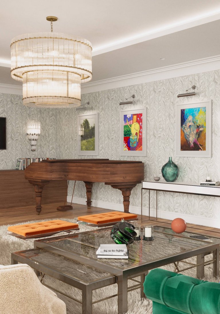 Návrh obývacího pokoje v domě, kde byl již zastaralý interiér a rodina požadovala refresh. Jeden z mála klientů se nebáli prostor oživit barvami , barevnými…