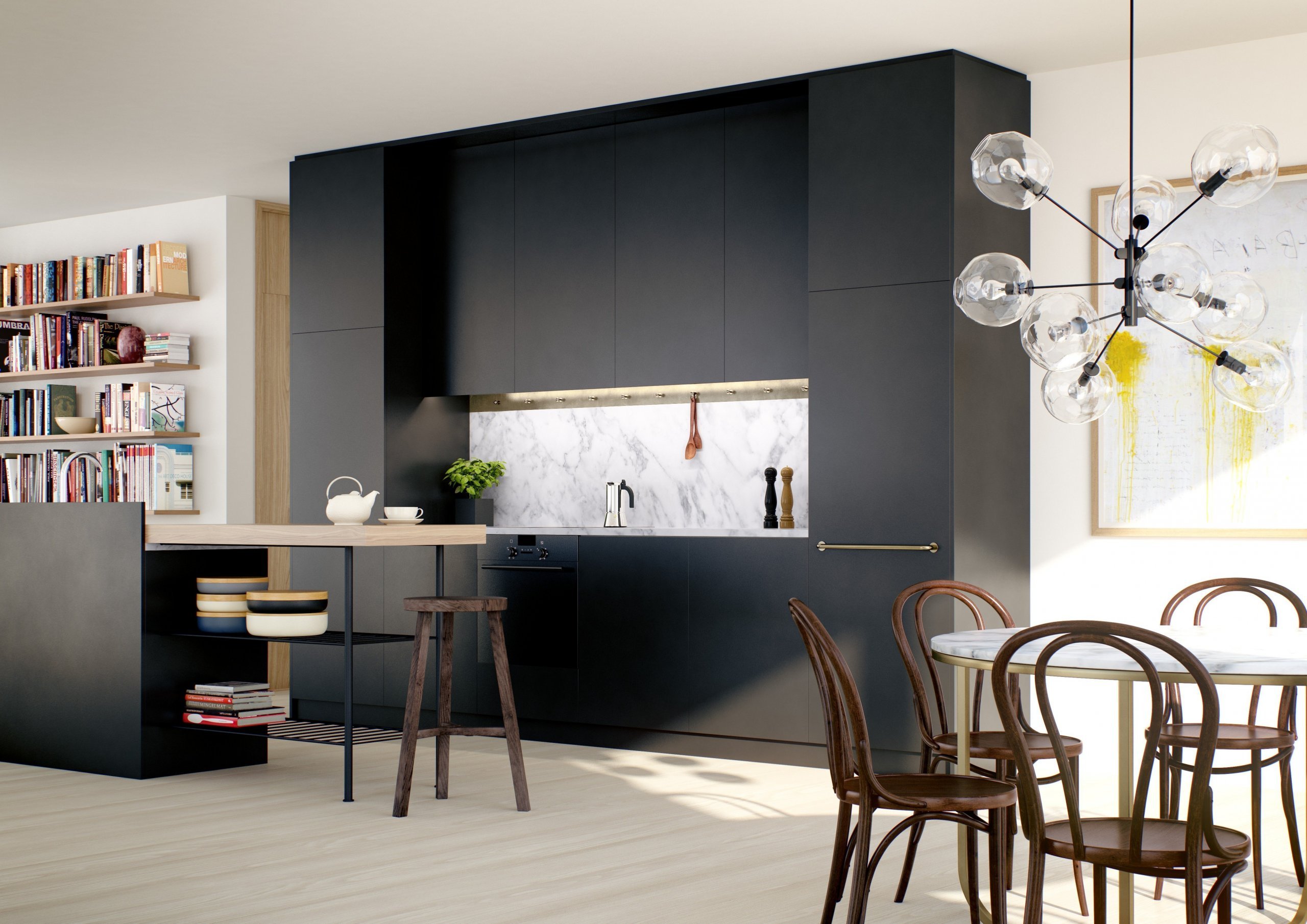 Černá a bílá hrají v interiérovém designu prim.