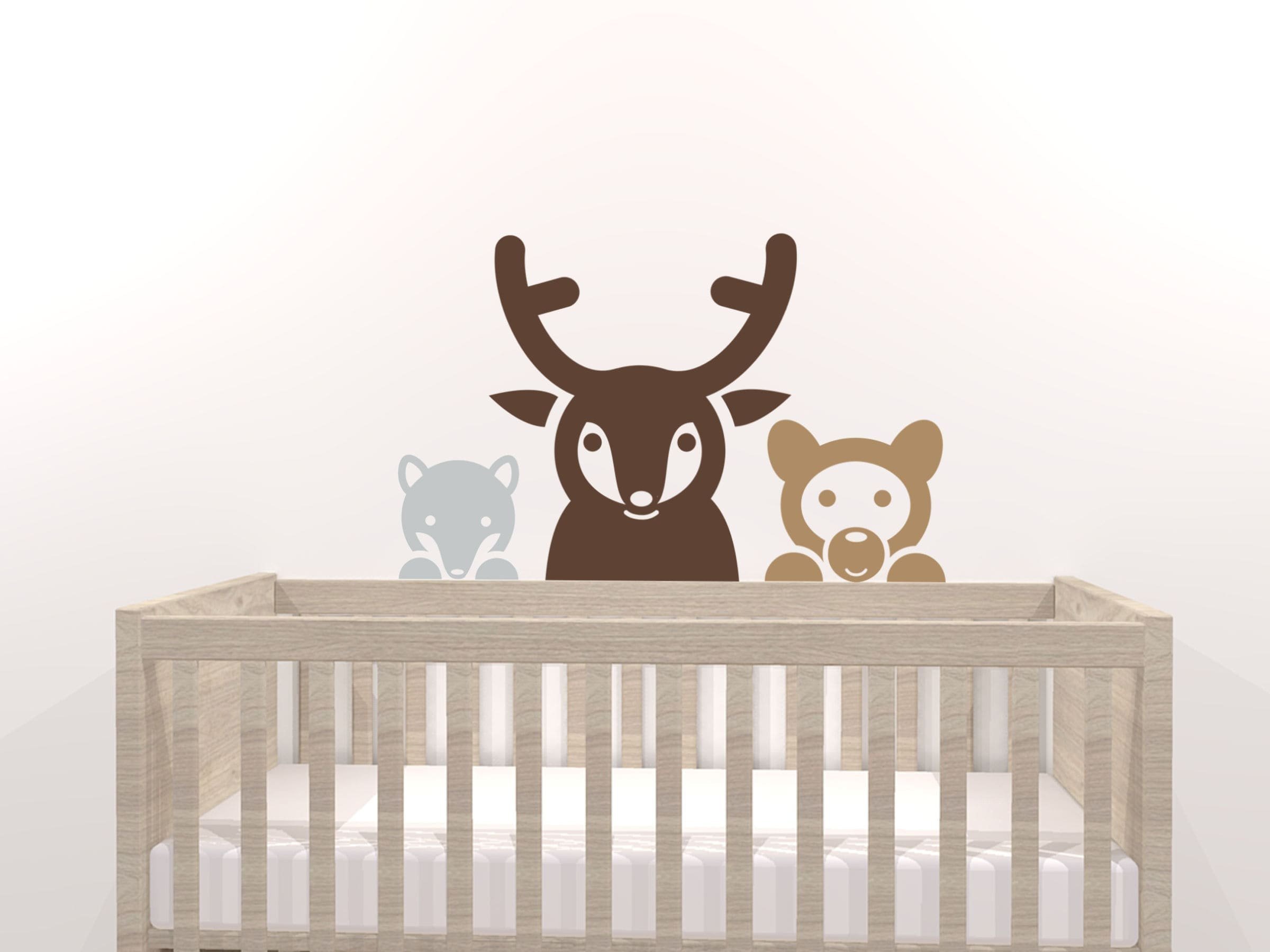 Samolepky vykukujících zvířátek v největší velikosti