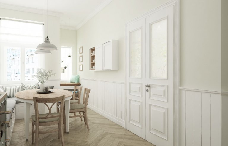 Architektonický návrh interiéru bytu na pražském Smíchově.
