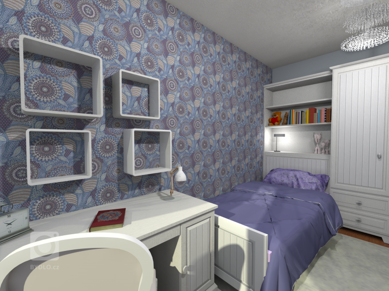 Vizualizace dívčího pokoje 