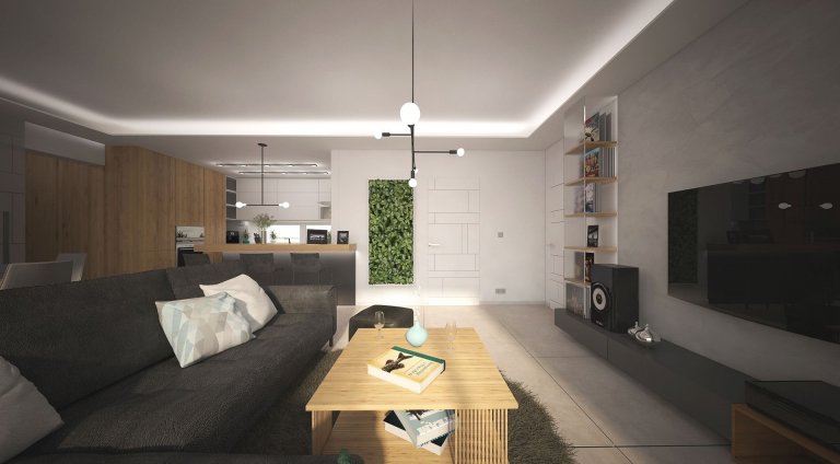 Nahlédněte s námi do vizualizace&nbsp;bytu pro mladý pár. Elegantní interiér vás zaujme nejen pletou světlých tónů a přírodních materiálů.
