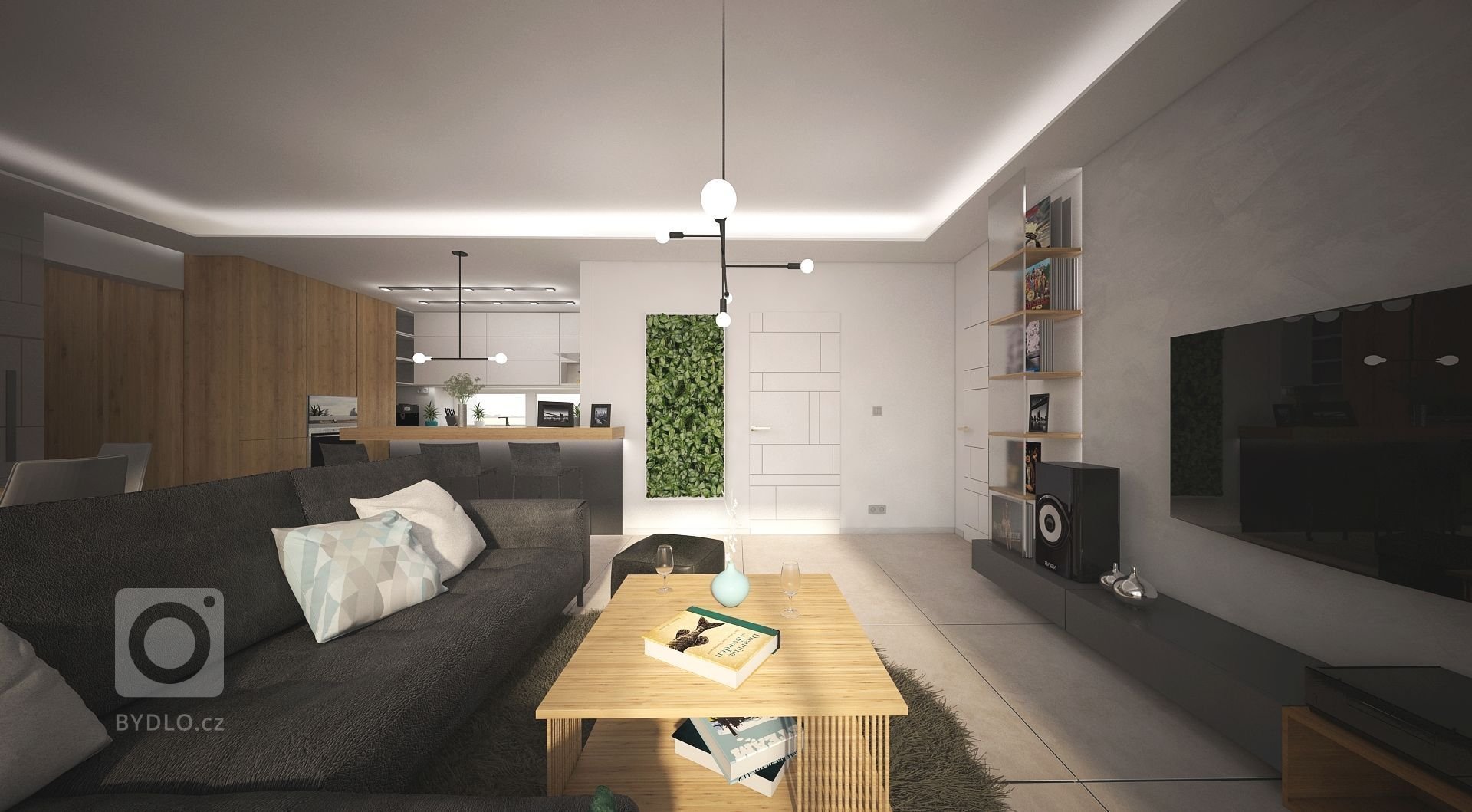 Nahlédněte s námi do vizualizace&nbsp;bytu pro mladý pár. Elegantní interiér vás zaujme nejen pletou světlých tónů a přírodních materiálů.
