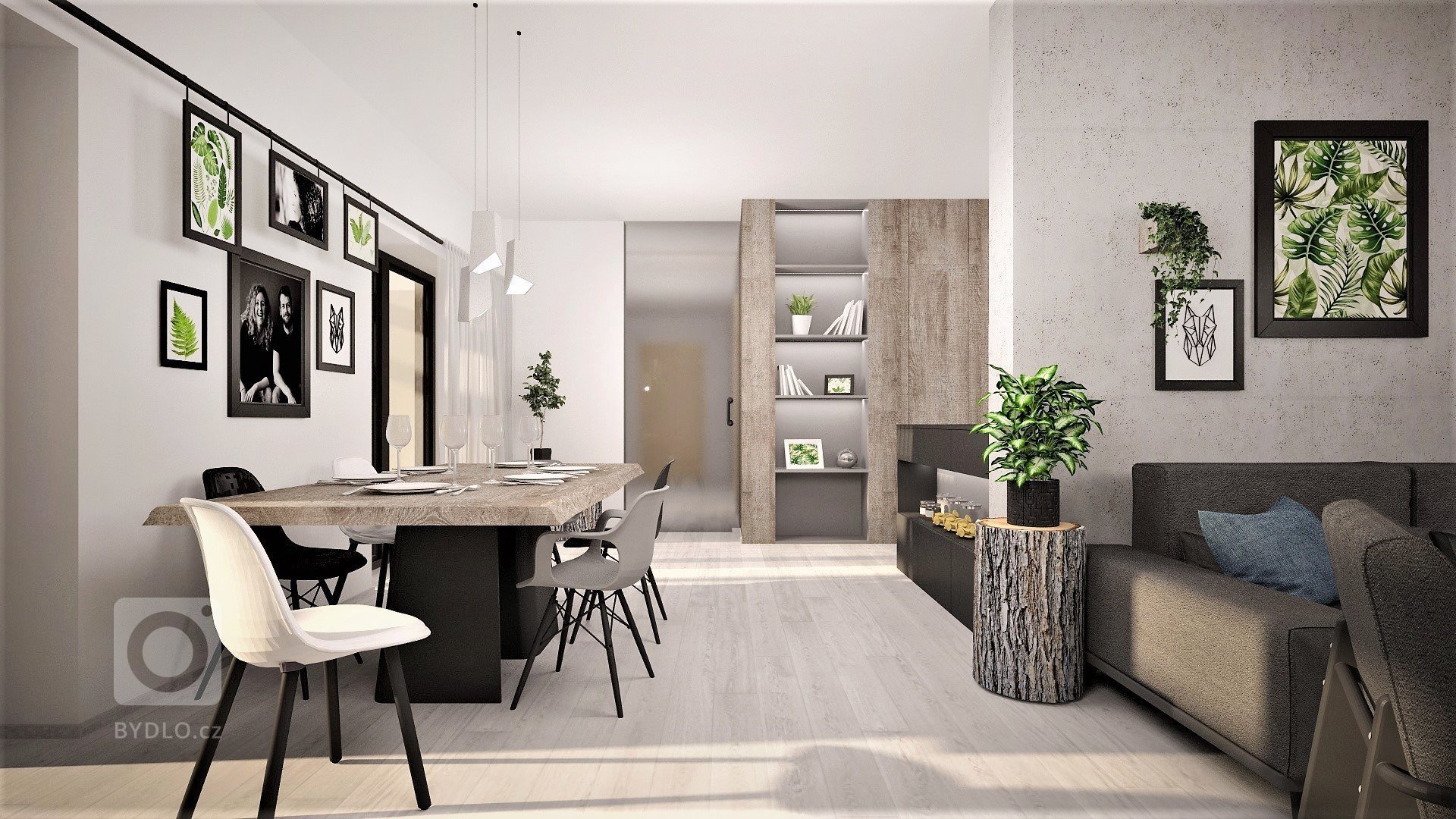 Interiér mladého páru v Hrotovicích