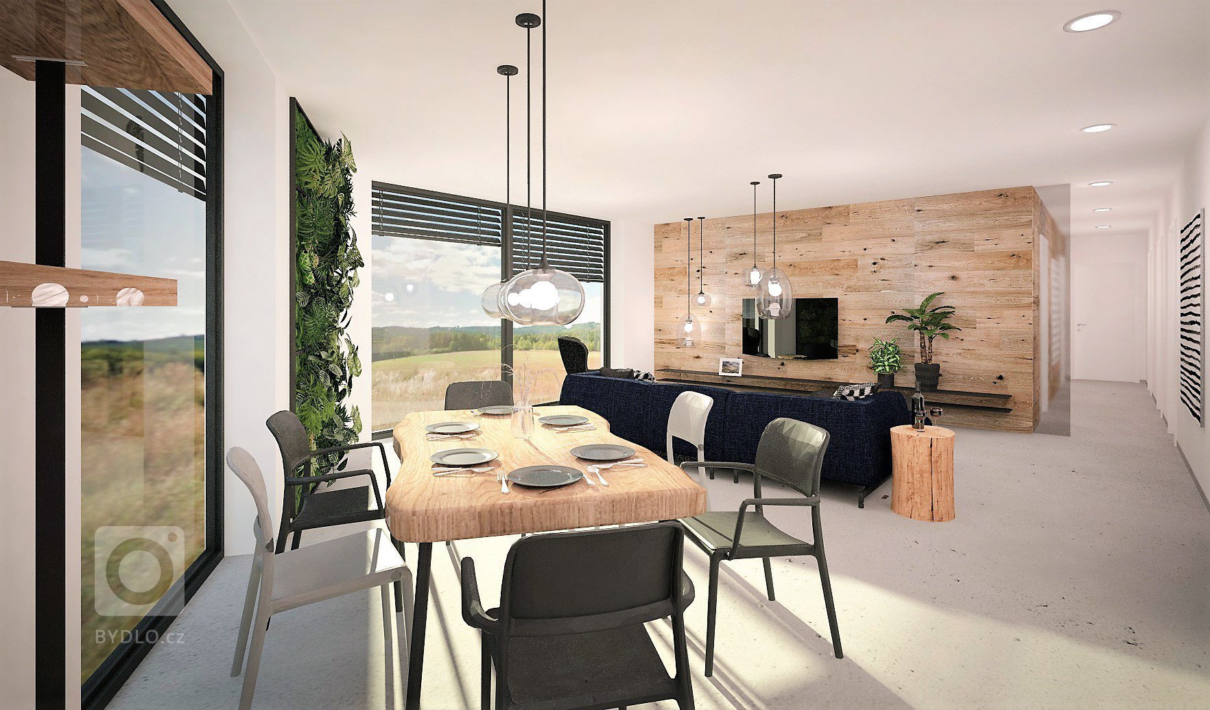 Inteirér je navržen v minimalistickém stylu, kde se skloubí tóny šedé a bílé. Na podlaze pro sjednocení a čistotu prostoru bude epoxidová stěrka, doplňkově…