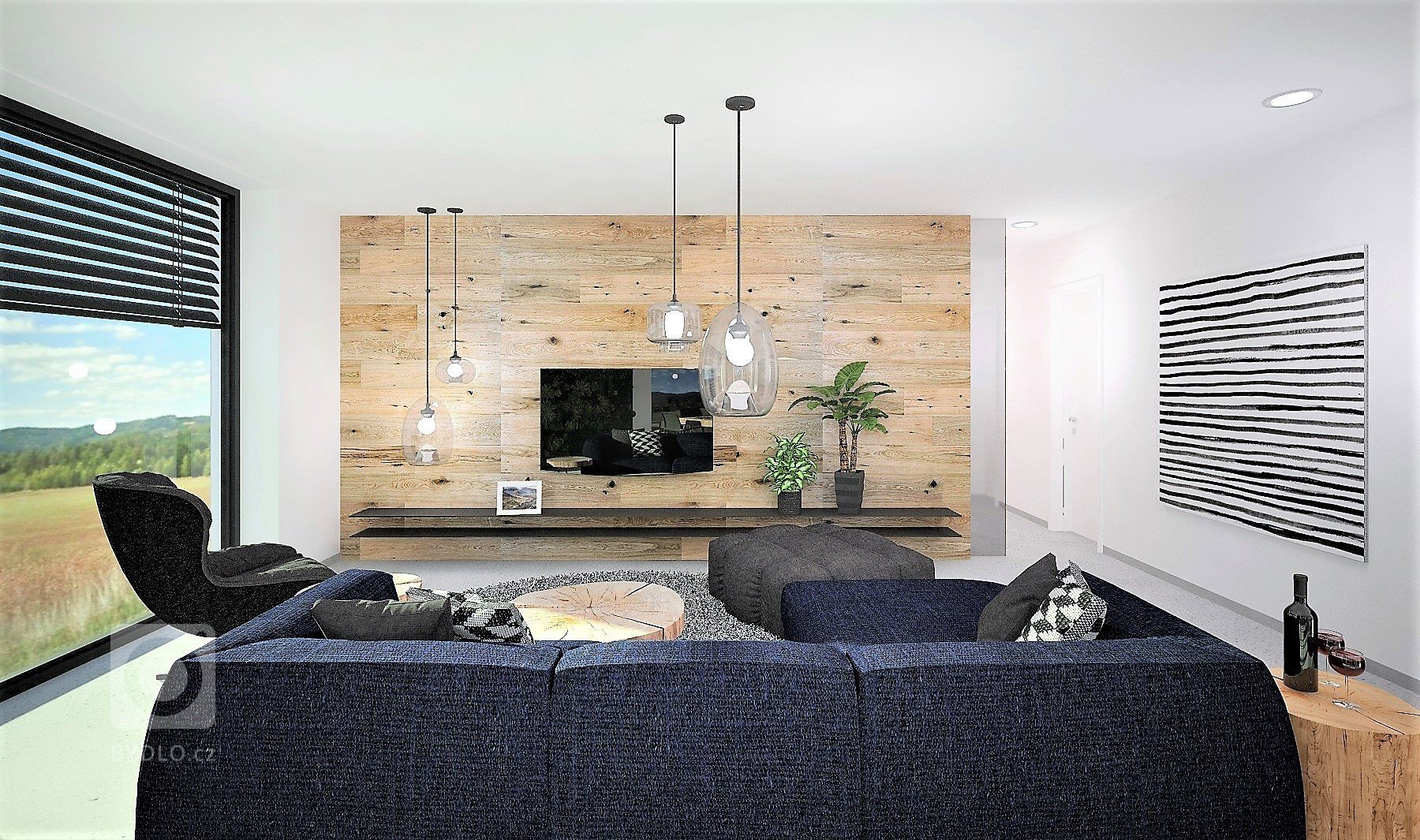 Inteirér je navržen v minimalistickém stylu, kde se skloubí tóny šedé a bílé. Na podlaze pro sjednocení a čistotu prostoru bude epoxidová stěrka, doplňkově…