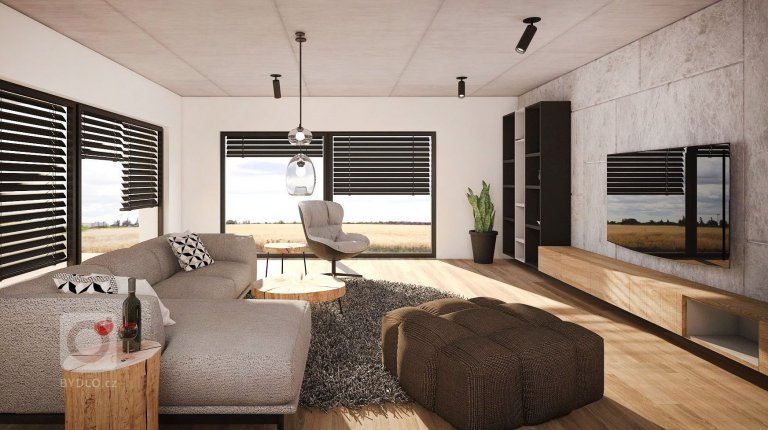 Návrh interiéru pro mladý pár v kterém bych mohla bydlet sama. Kombinace dubu, odstíny šedé a antracitových ocelových prvků patří mezi oblíbené. Interiér oživí…