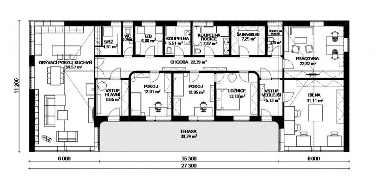 Studie rodinného domu pro mladou rodinu, která miluje řemeslnou činnost a proto je součástí domu velká tvůrčí dílna. Dům bude v pasivním standardu. Fasáda bude…