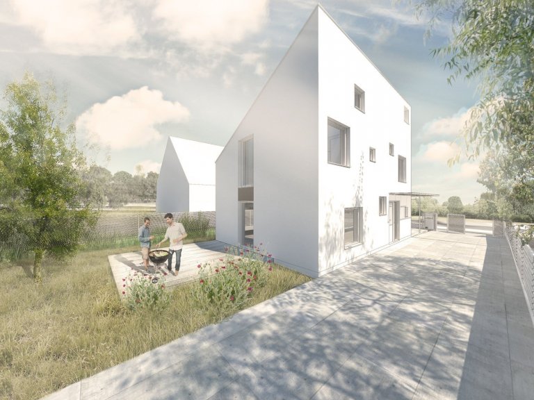 Nízky rozpočet, úzky pozemok a na ňom plnohodnotný štvorizbový&nbsp;rodinný dom. &quot;The Half House&quot; je v tvare polovice domu so sedlovou strechou.…