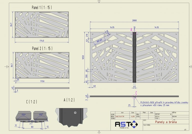 Dodání a montáž designových panelů a kompletní otevírané brány.

&nbsp;
