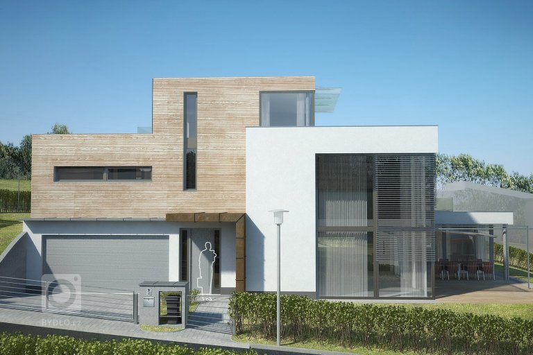 Rodinná vila 5+1 s ateliérem, wellnes částí a vinným sklípkem. Vizualizace, spolupráce ing.arch. Ševčík
