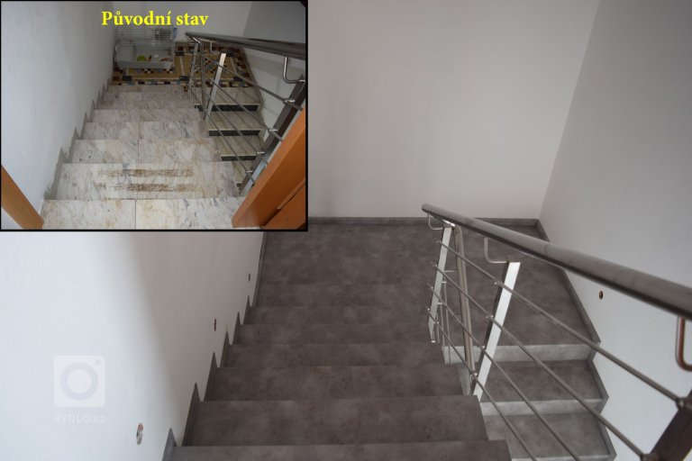 Renovace mramorového schodiště s použitím vinylové podlahy