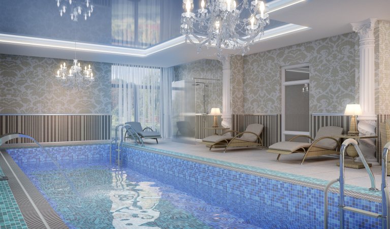 Privátní rezidence je řešená v klasickém stylu. Dřevěné obložení stěn &quot;boiserie&quot; přidává interiérům nádech luxusu, ale zároveň nepůsobí těžce díky…