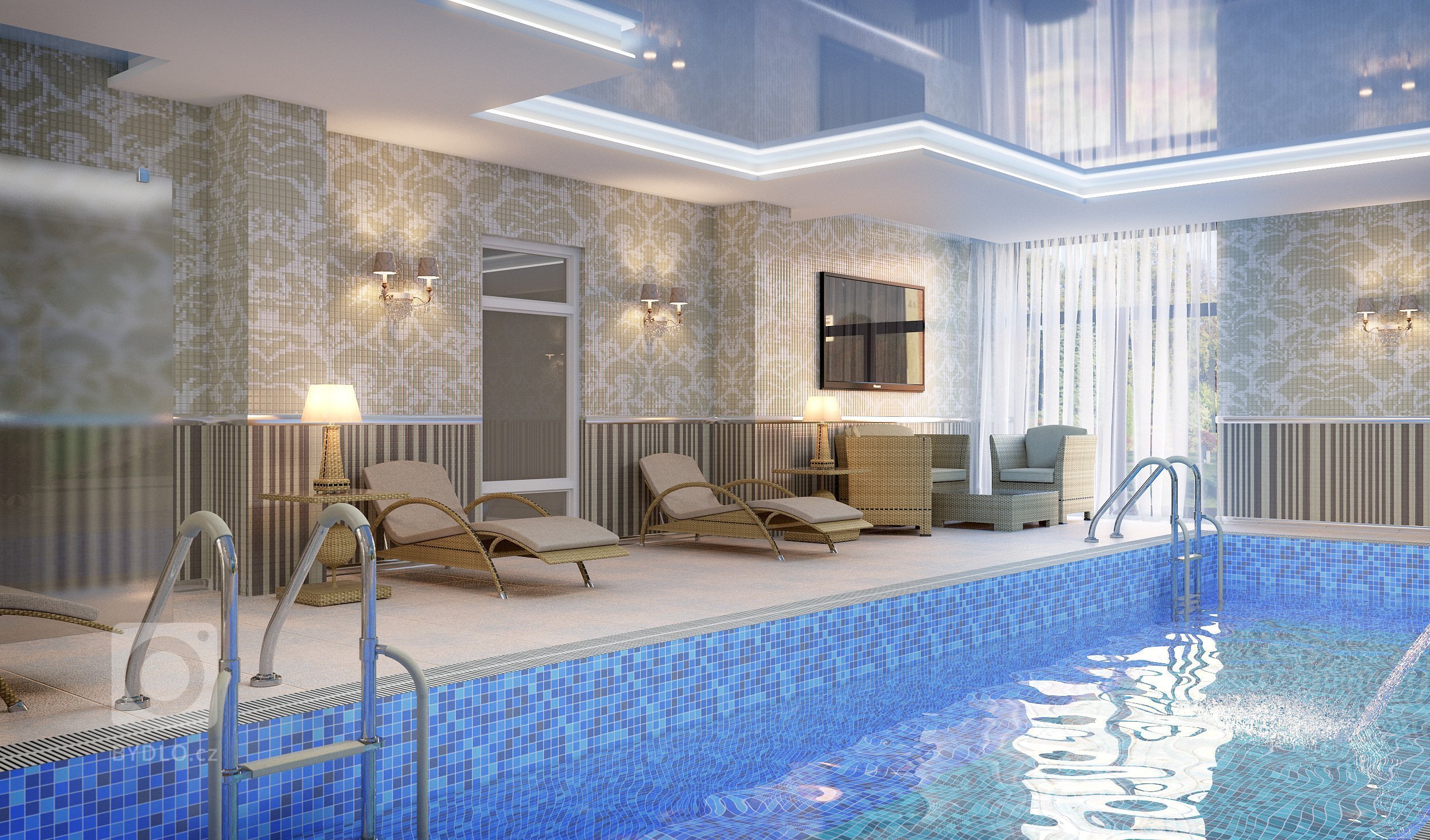 Privátní rezidence je řešená v klasickém stylu. Dřevěné obložení stěn &quot;boiserie&quot; přidává interiérům nádech luxusu, ale zároveň nepůsobí těžce díky…