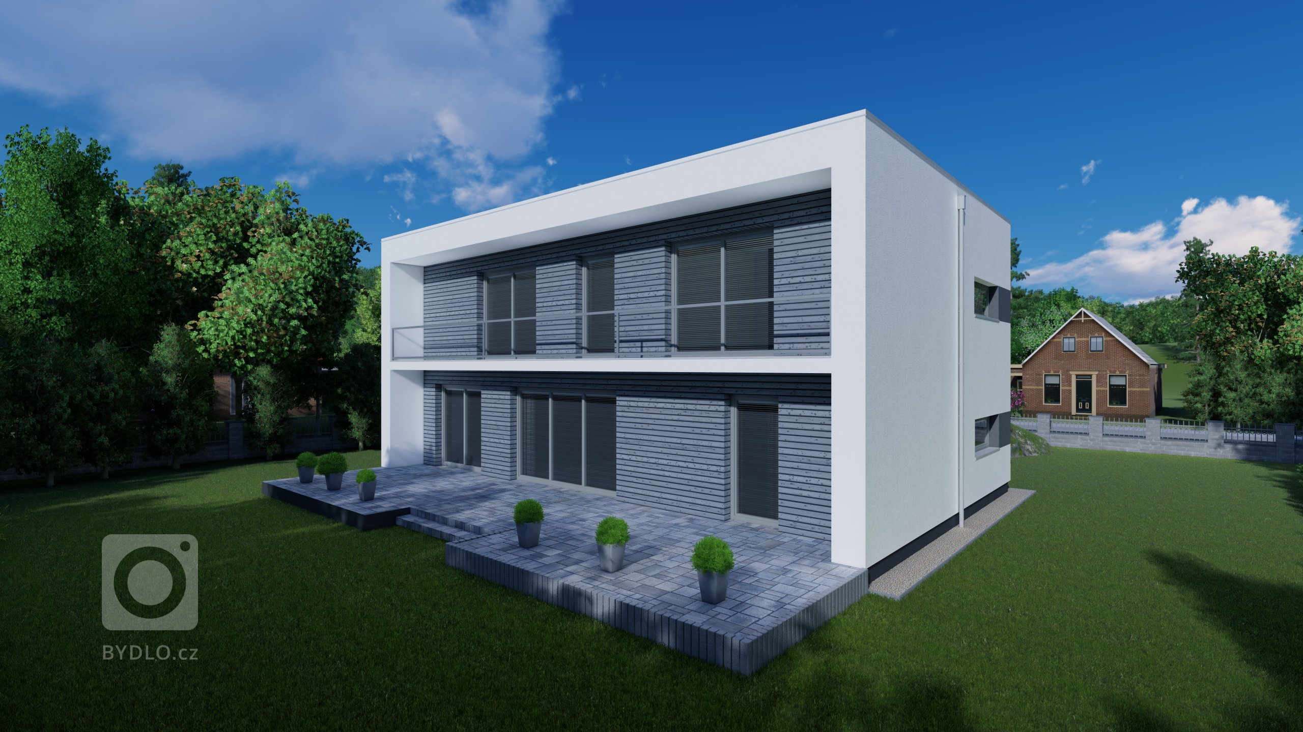 Vizualizace 2NP RD v nízkoenergetickém standardu