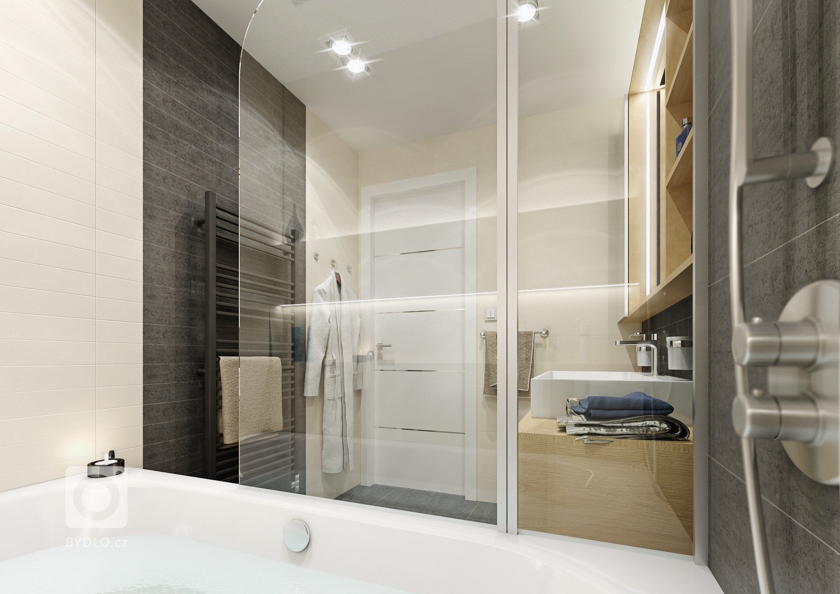 Zemité barvy, béžová, bílá, přírodní dub, champagne a antracit. To jsou barvy a odstíny,které provázejí interiér pražského bytu 3+kk. V&nbsp;obývacím pokoji…