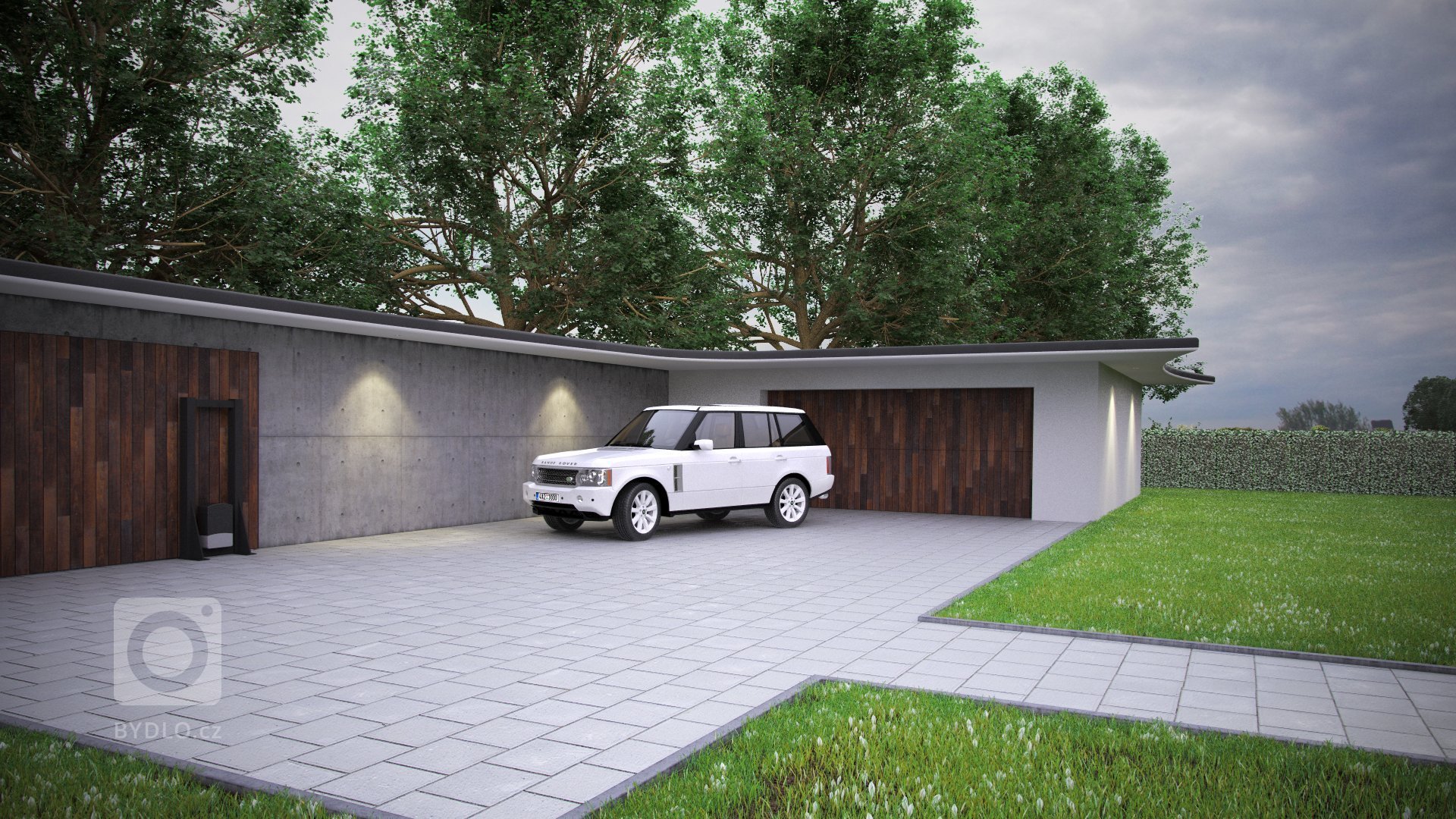 Architektonická studie rodinného domu.
