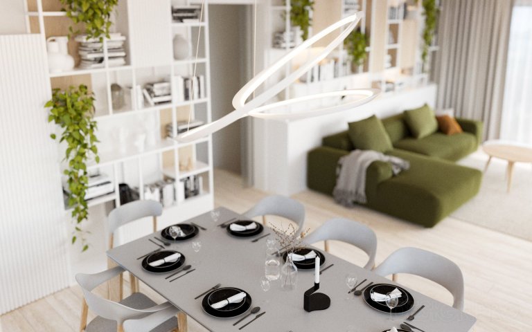 Interiér rodinného domu ve svahu na okraji Berouna s výhledem na celé město.&nbsp;

Klienti za námi přišli před zahájením výstavby domu, proto jsme mohli…