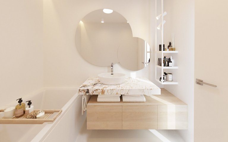 Interiér rodinného domu ve svahu na okraji Berouna s výhledem na celé město.&nbsp;

Klienti za námi přišli před zahájením výstavby domu, proto jsme mohli…