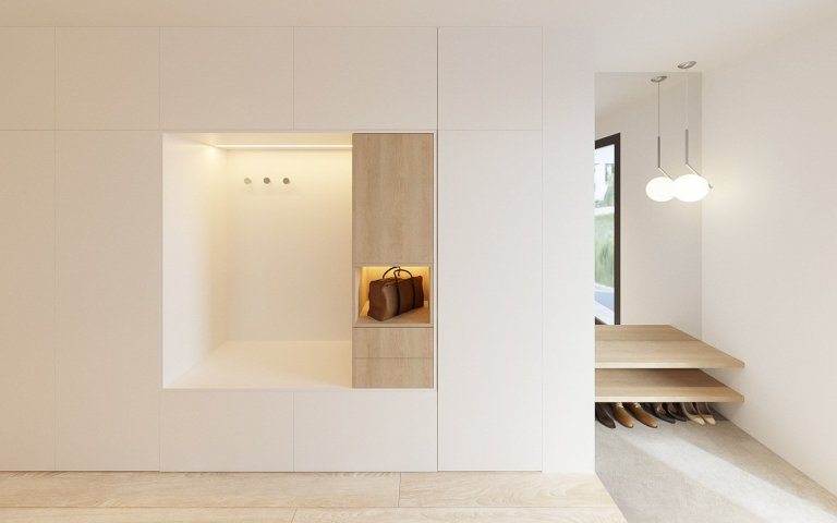 Interiér rodinného domu ve svahu na okraji Berouna s výhledem na celé město.&nbsp;

Klienti za námi přišli před zahájením výstavby domu, proto jsme mohli…