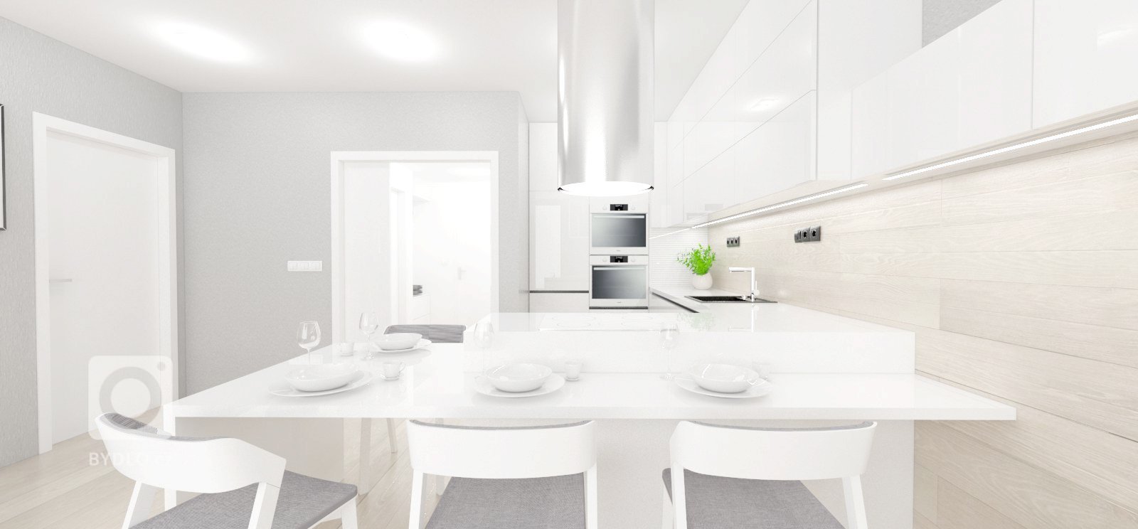 Dvojizbový byt, situovaný v novostavbe Marina Island v Prahe, kladie dôraz na vzdušnosť a čisté línie. Svieži vzhľad obytnému priestoru dodáva biela farba a…