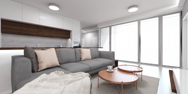 Moderný byt v Centre Bratislavy je charakteristický nadčasovým dizajnom a kontrastnými farbami ktoré dodávajú jedinečnosť v celom priestore.
