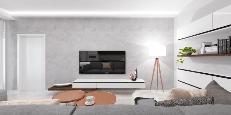 Moderný byt v Centre Bratislavy je charakteristický nadčasovým dizajnom a kontrastnými farbami ktoré dodávajú jedinečnosť v celom priestore.
