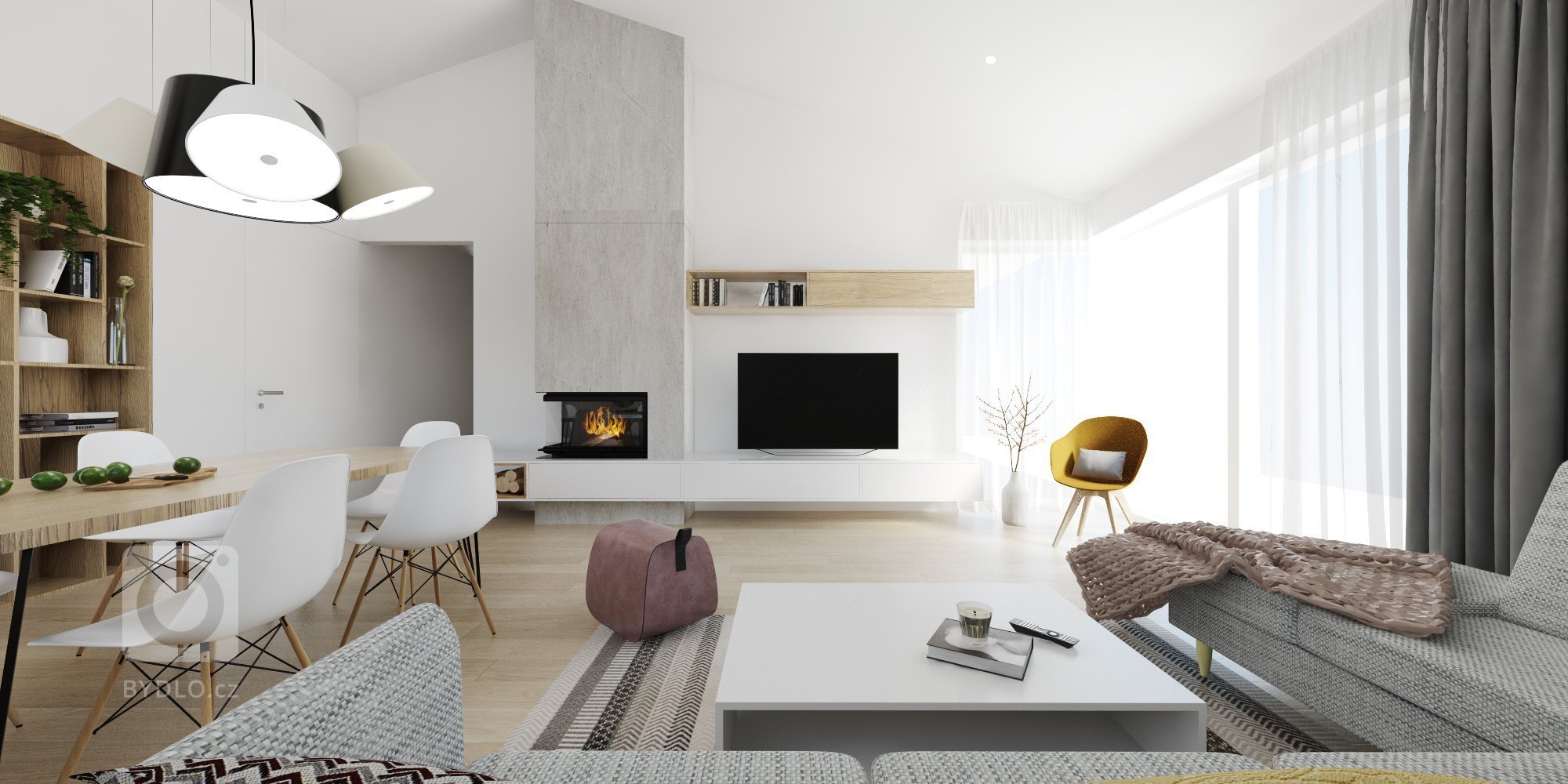 Interiér RD v škandinávskom štýle
