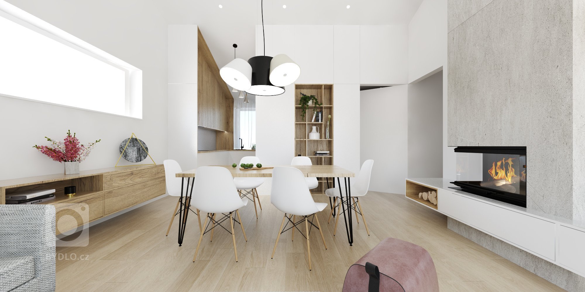 Interiér RD v škandinávskom štýle
