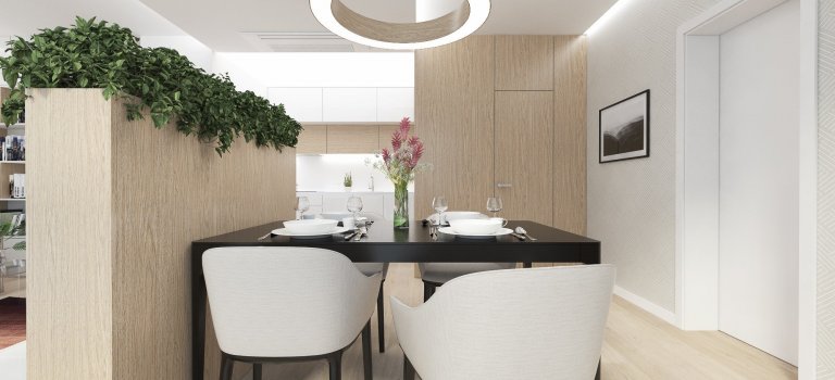 Interiér 2-izbového bytu v Bratislave vyniká konceptom v duchu elegancie, luxusu a zároveň si zachováva útulnú a príjemnú atmosféru&nbsp;
