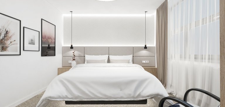 Interiér 2-izbového bytu v Bratislave vyniká konceptom v duchu elegancie, luxusu a zároveň si zachováva útulnú a príjemnú atmosféru&nbsp;

