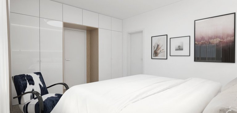 Interiér 2-izbového bytu v Bratislave vyniká konceptom v duchu elegancie, luxusu a zároveň si zachováva útulnú a príjemnú atmosféru&nbsp;
