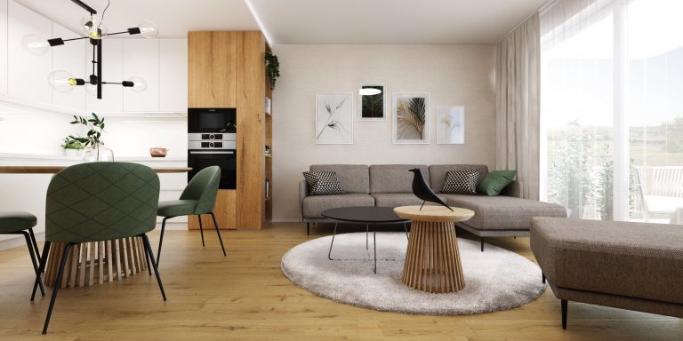 Tešíme sa z vydarenej spolupráce na novom projekte&nbsp;Lastovičky&nbsp;v ktorom sme navrhli príjemný vzorový byt v našich obľúbených prírodných farbách.
