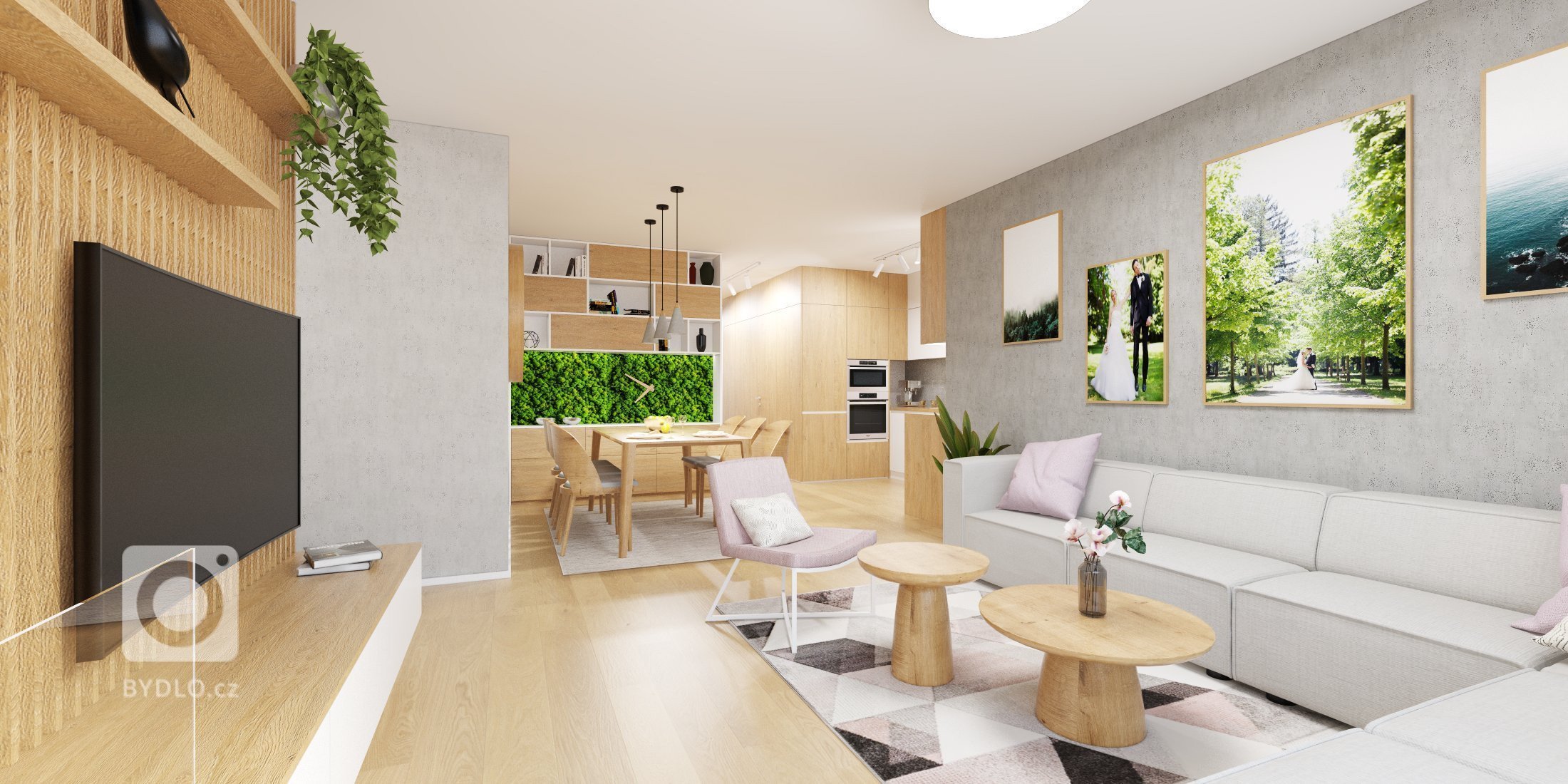 Náš&nbsp; návrh bytu v&nbsp;Kolísky Záhorská Bystrica&nbsp;????, kde sme sa pohrali s väčšími plochami machu od&nbsp;MOSSdesign&nbsp;☘️, ktoré pekne vyniknú na…