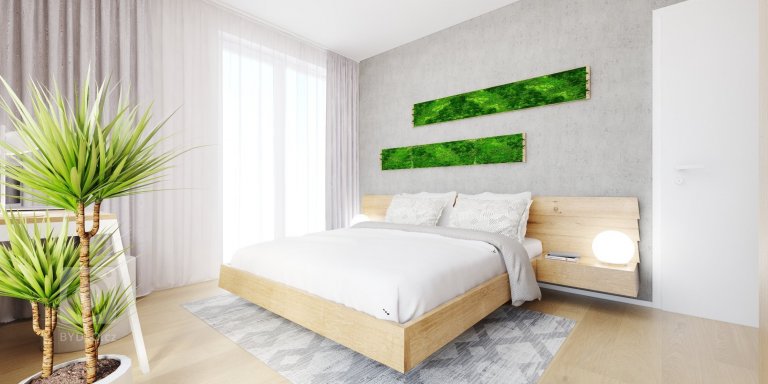 Náš&nbsp; návrh bytu v&nbsp;Kolísky Záhorská Bystrica&nbsp;????, kde sme sa pohrali s väčšími plochami machu od&nbsp;MOSSdesign&nbsp;☘️, ktoré pekne vyniknú na…