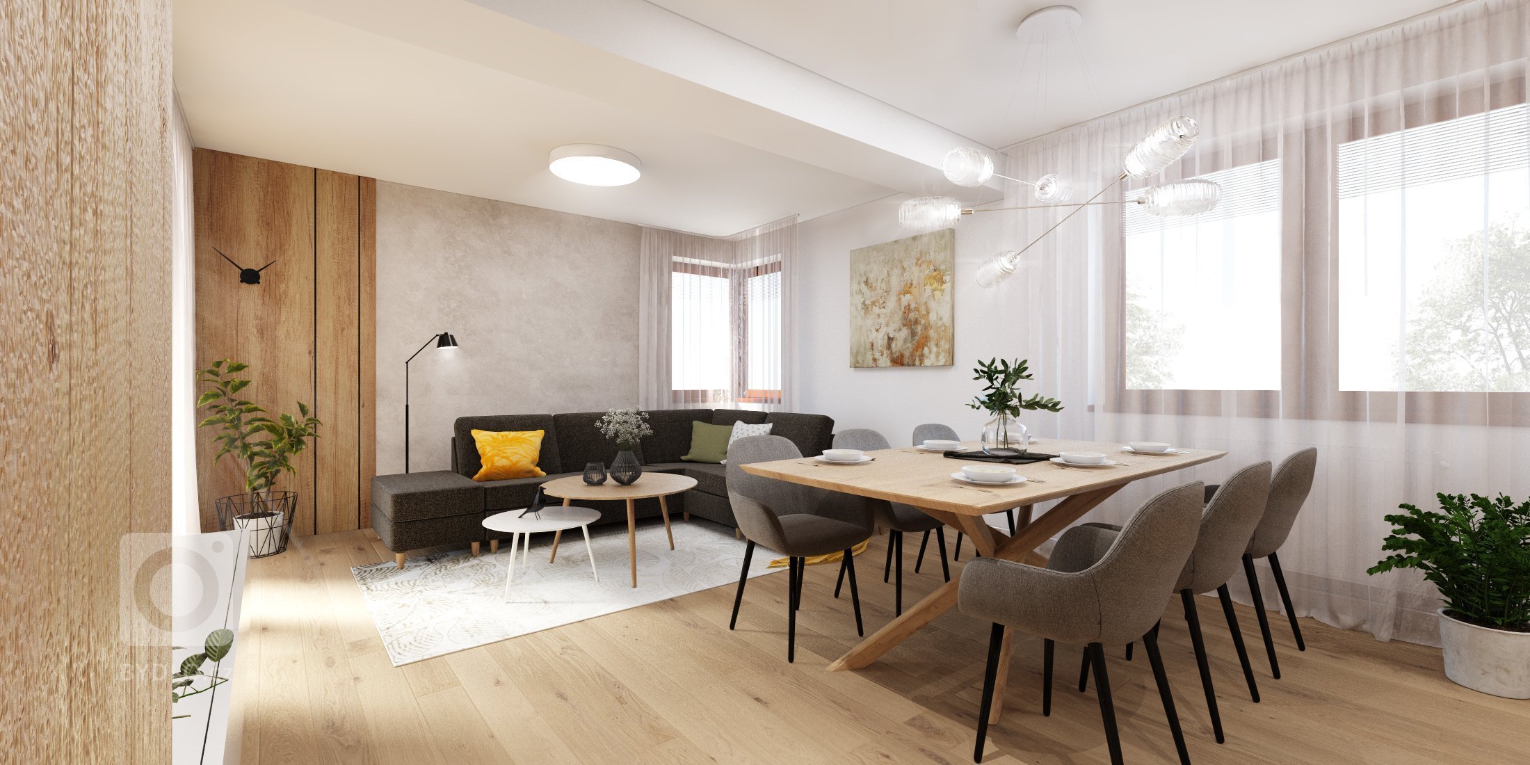 Návrh interiéru bytu v Karlovke, Bratislava
