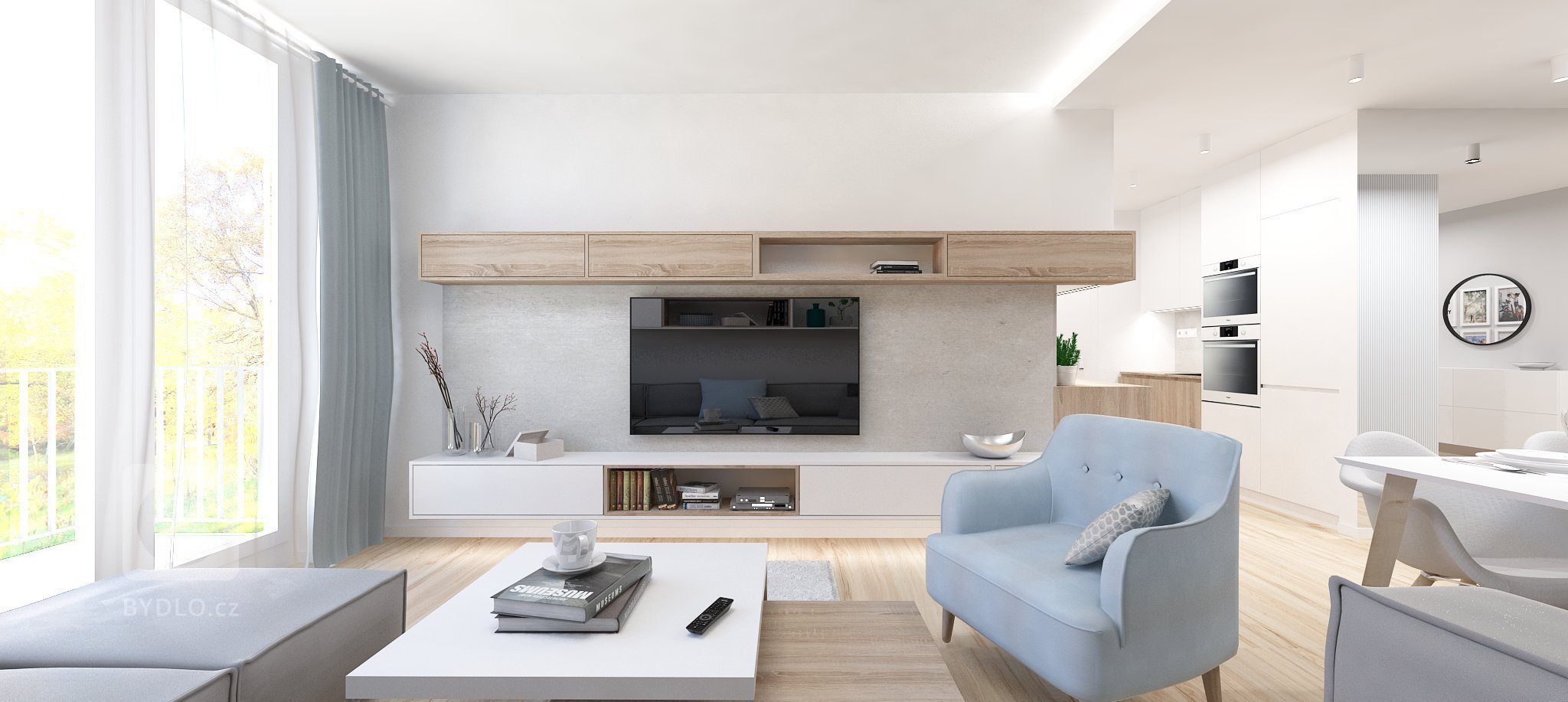 Nový projekt v obľúbenom komplexe Slnečnice v sebe spája eleganciu belasej farby s drevom. Biele steny oživujú tapety s jemným vzorom či betónová stierka.…