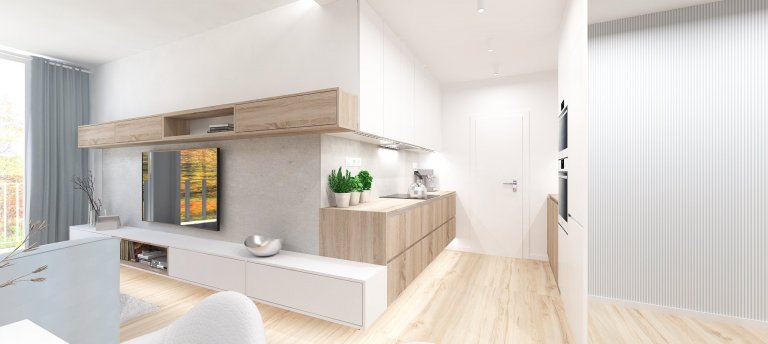 Nový projekt v obľúbenom komplexe Slnečnice v sebe spája eleganciu belasej farby s drevom. Biele steny oživujú tapety s jemným vzorom či betónová stierka.…