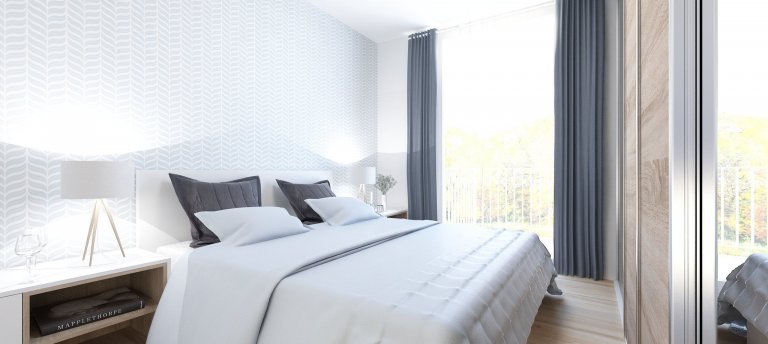 Nový projekt v obľúbenom komplexe Slnečnice v sebe spája eleganciu belasej farby s drevom. Biele steny oživujú tapety s jemným vzorom či betónová stierka.…