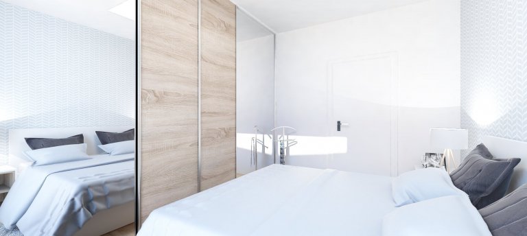 Nový projekt v obľúbenom komplexe Slnečnice v sebe spája eleganciu belasej farby s drevom. Biele steny oživujú tapety s jemným vzorom či betónová stierka.…