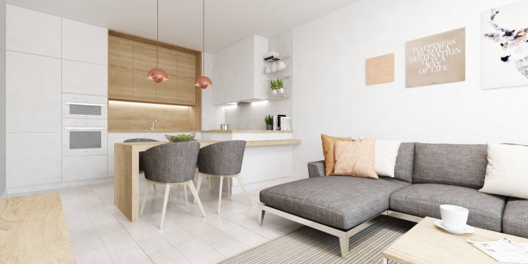 Elegantný 3 izbový byt v projekte&nbsp;Čerešne, ktorý Vás osloví svojou harmóniou farieb a materiálov, je najnovší interiér z našej dielne.&nbsp;
