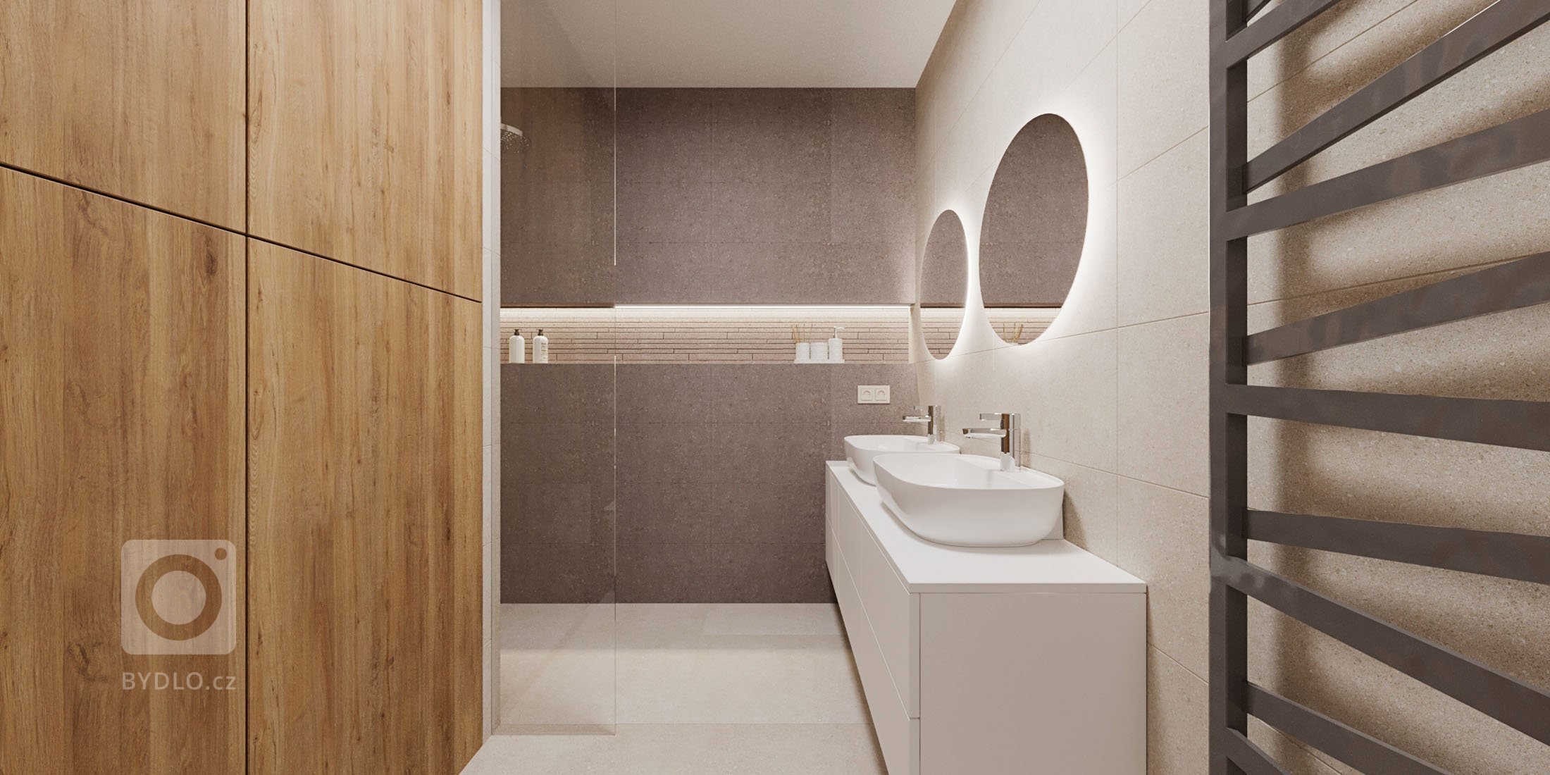 V dennej zóne dominuje drevo v kontraste s bielou pričom harmóniu farieb dopĺňa sivá tapeta a textília.
Zaujímavosťou je TV Samsung Frame ktorá zároveň slúžia…