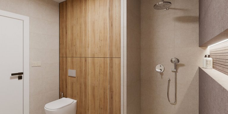 V dennej zóne dominuje drevo v kontraste s bielou pričom harmóniu farieb dopĺňa sivá tapeta a textília.
Zaujímavosťou je TV Samsung Frame ktorá zároveň slúžia…