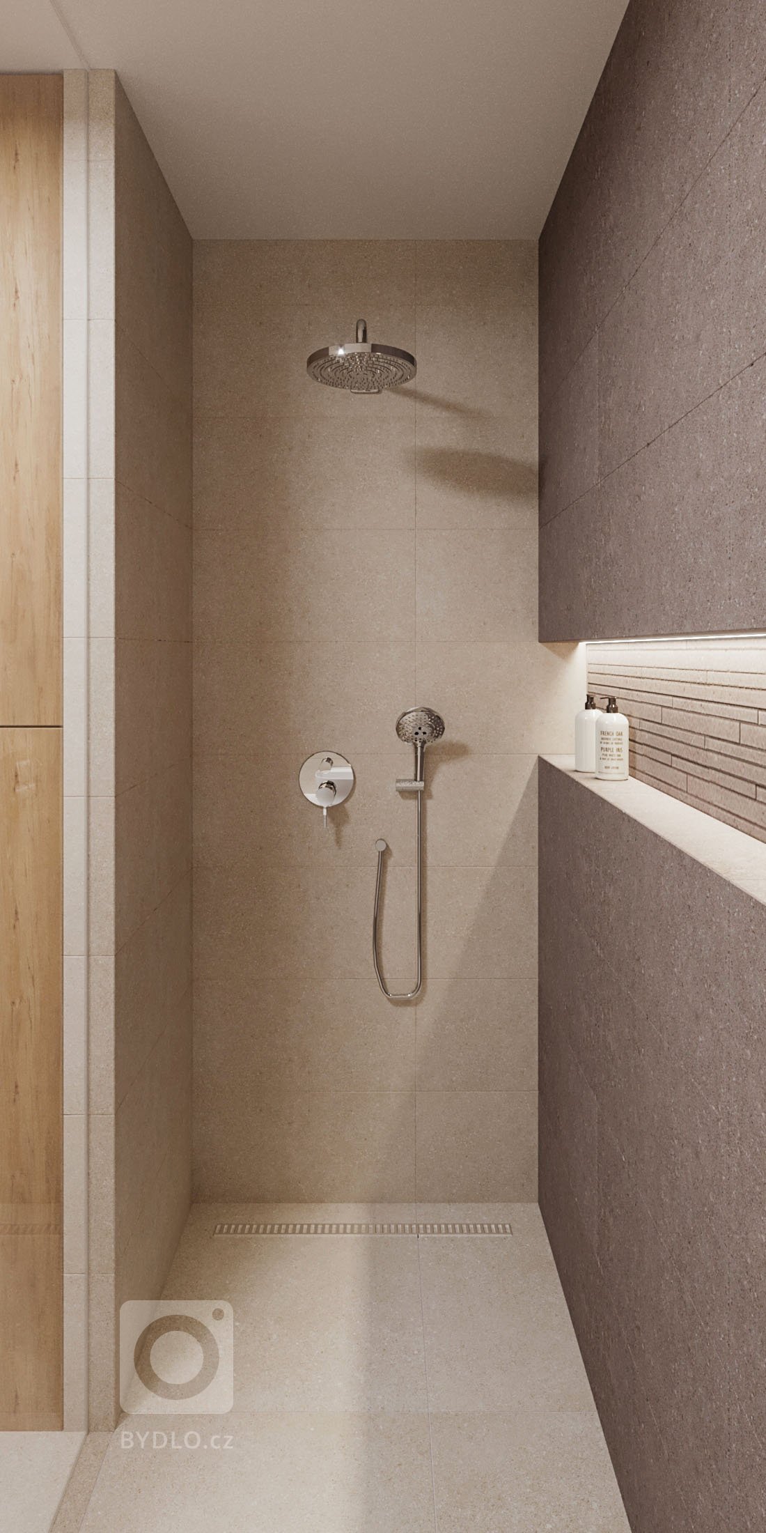 V dennej zóne dominuje drevo v kontraste s bielou pričom harmóniu farieb dopĺňa sivá tapeta a textília.
Zaujímavosťou je TV Samsung Frame ktorá zároveň slúžia…