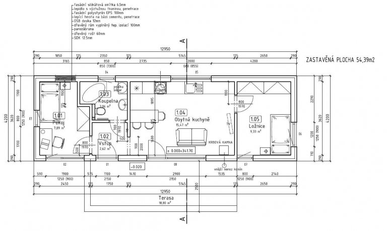 Další z&nbsp;dokončených dřevostaveb v&nbsp;roce 2018 byla typová EASY 48 prodloužená na 13m s&nbsp;doplňkovou EASY 24 ve středních Čechách. Na oba domečky…