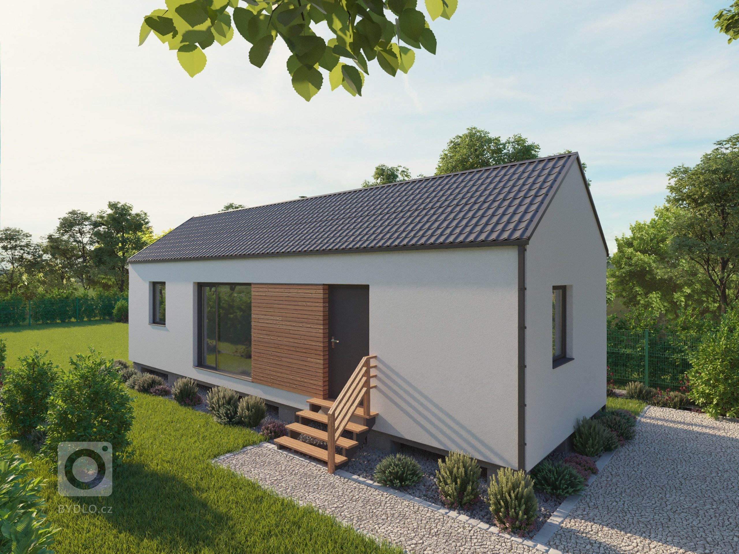 Dřevostavba o rozměrech 12x4m Easy 40&nbsp;&ndash; vhodná pro náročnější zákazníky, kteří chtějí více prostoru za nízkou cenu. Levné, přesto kvalitní bydlení.…