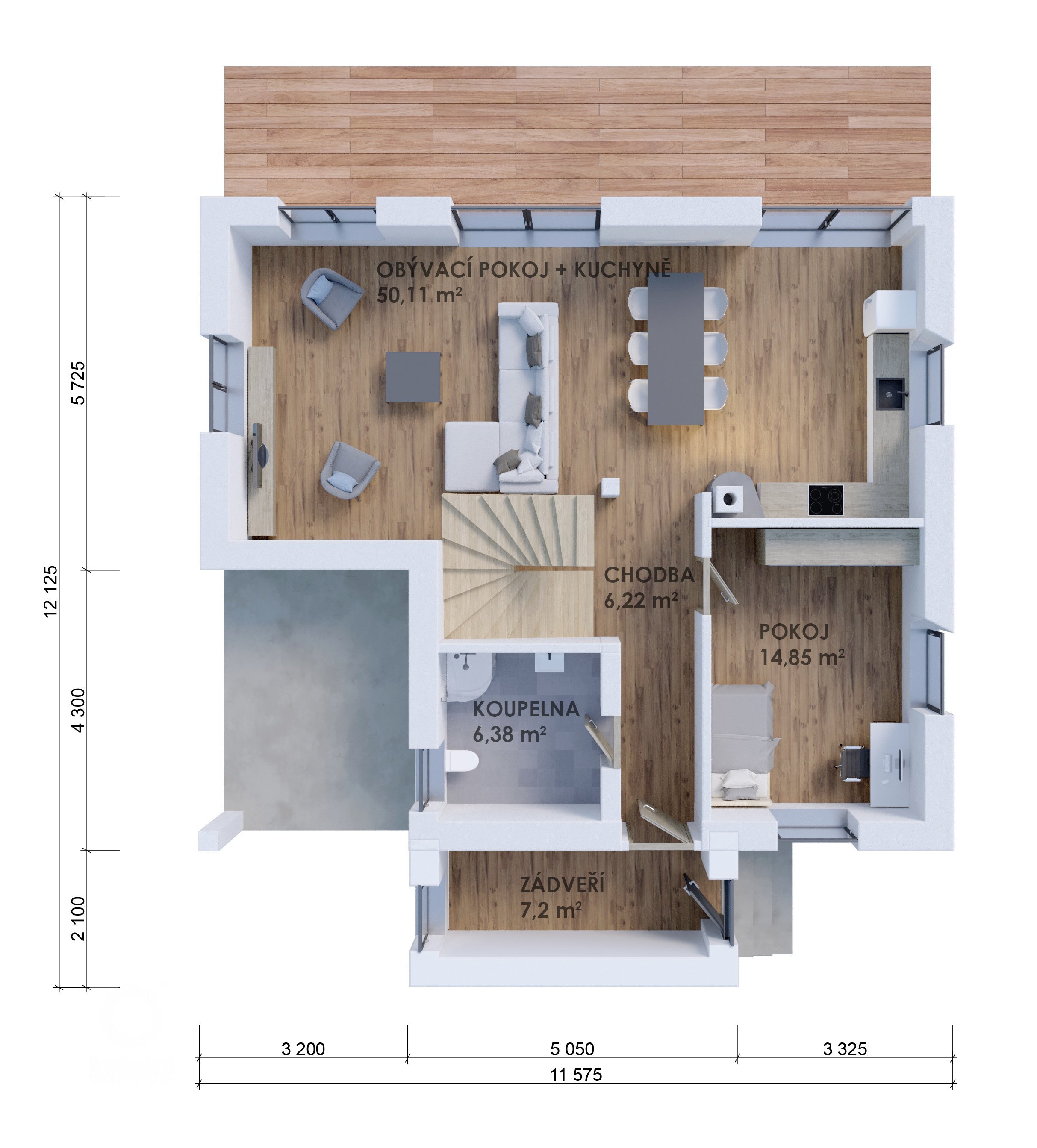 Patrová dřevostavba Easy 102 se vyznačuje velkým obývacím pokojem s kuchyňským koutem a propracovaným dispozičním řešením. Velmi oblíbená patrová dřevostavba,…