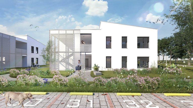 Architektonická štúdia komplexu bytových domov pre obec&nbsp;Orechová Potôň.
