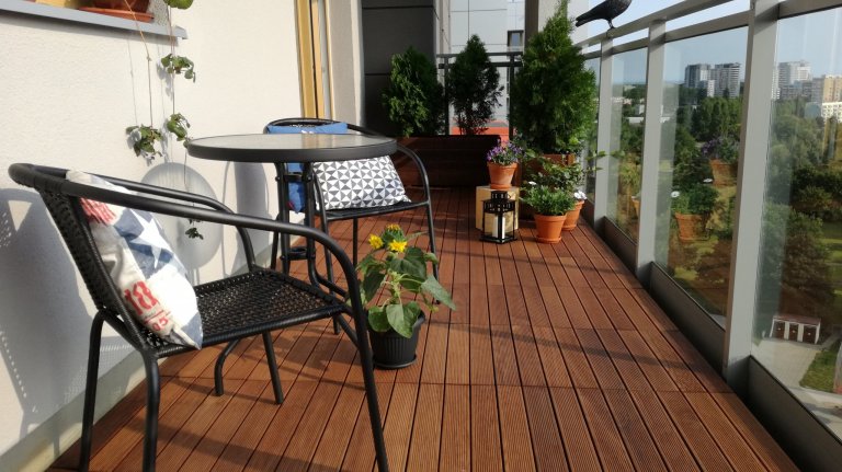 Drevená terasa na balkón