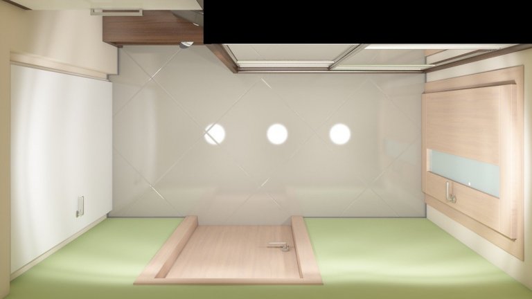 Vstupní předsíň v dekoru tmavého dřeva a bílého lesku. S otevřeným botníkem, věšákovou stěnou a vestavěnou skříní.&nbsp;
